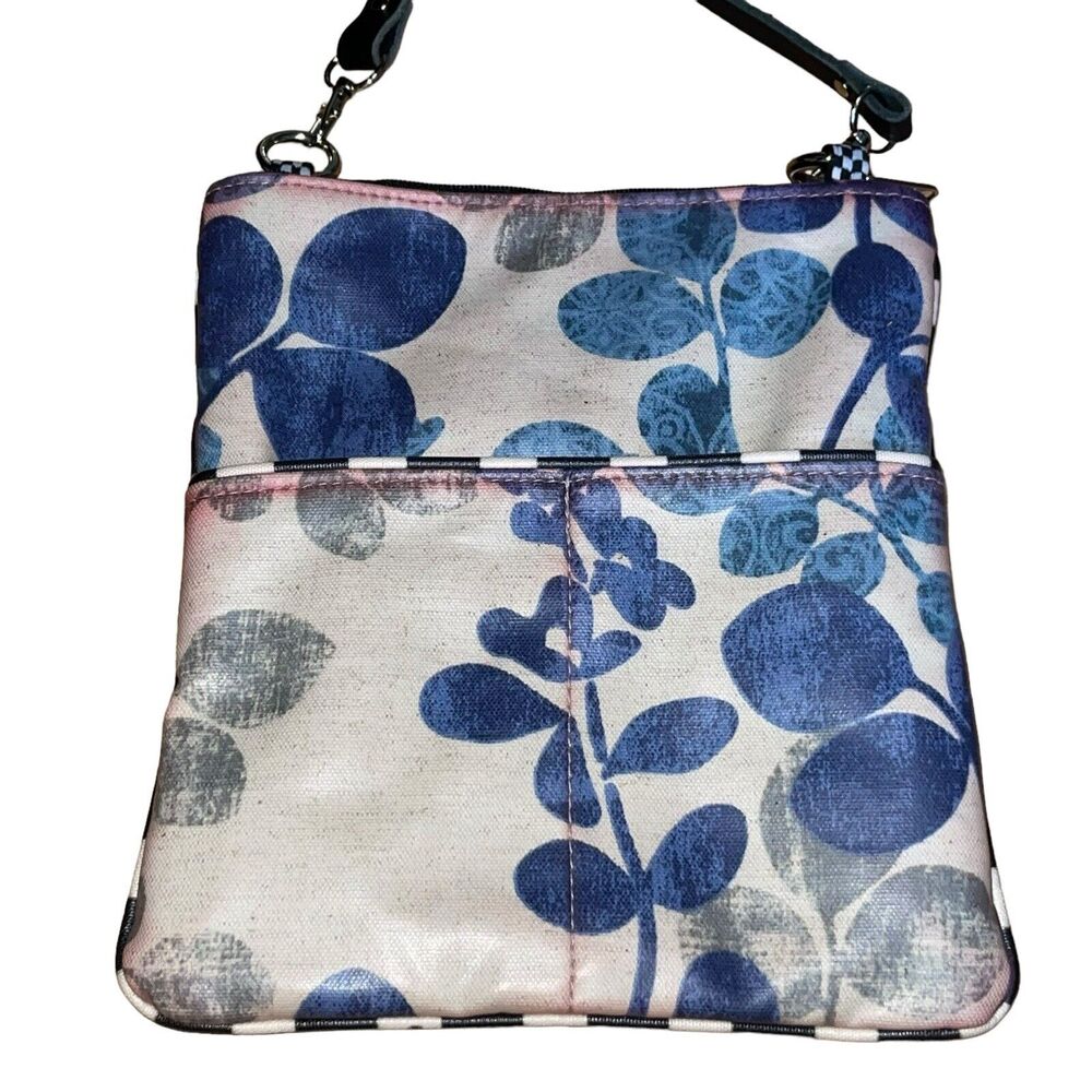 Crossbody Bag Coated Canvas Leather Boho Floral Cottagecore - Picture 5 of 11